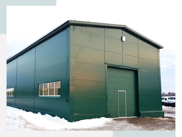 Двускатные ангары в Сафоново