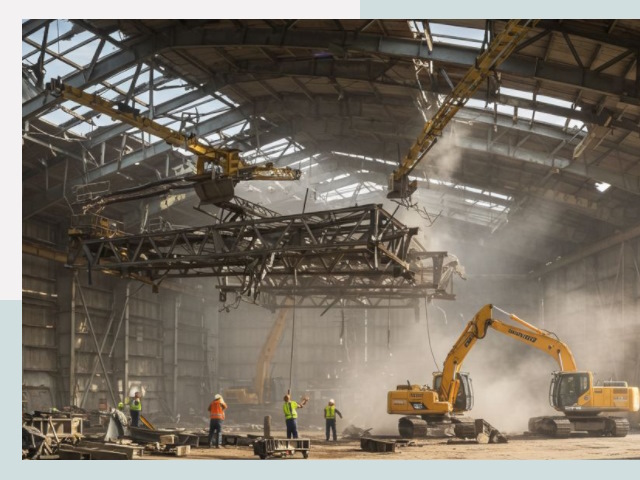 Демонтаж ангаров в Сафоново от 615 руб. за м²