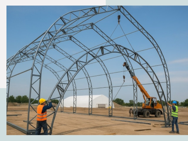 Монтаж ангаров в Сафоново от 615 руб. - Надежно и быстро